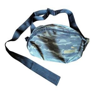 Puma Green and Black Unisex Camoflauge Belt Bag Modern Style